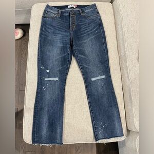 Cabi Button Fly Straight Jeans